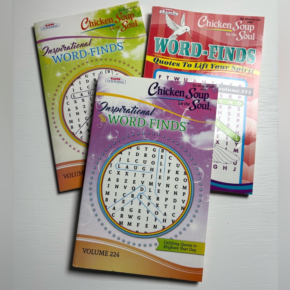 Chicken Soup For The Soul Inspirational Word Find Books - Set Of 3